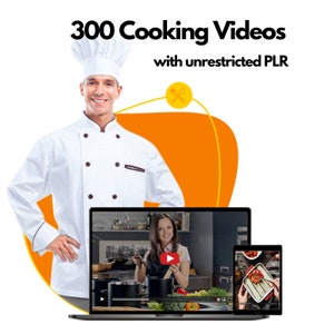 300 HD Cooking Videos  - Professionally created with Unrestricted PLR usage in your projects
