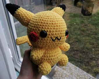 Crochet pattern Pikachu plushie