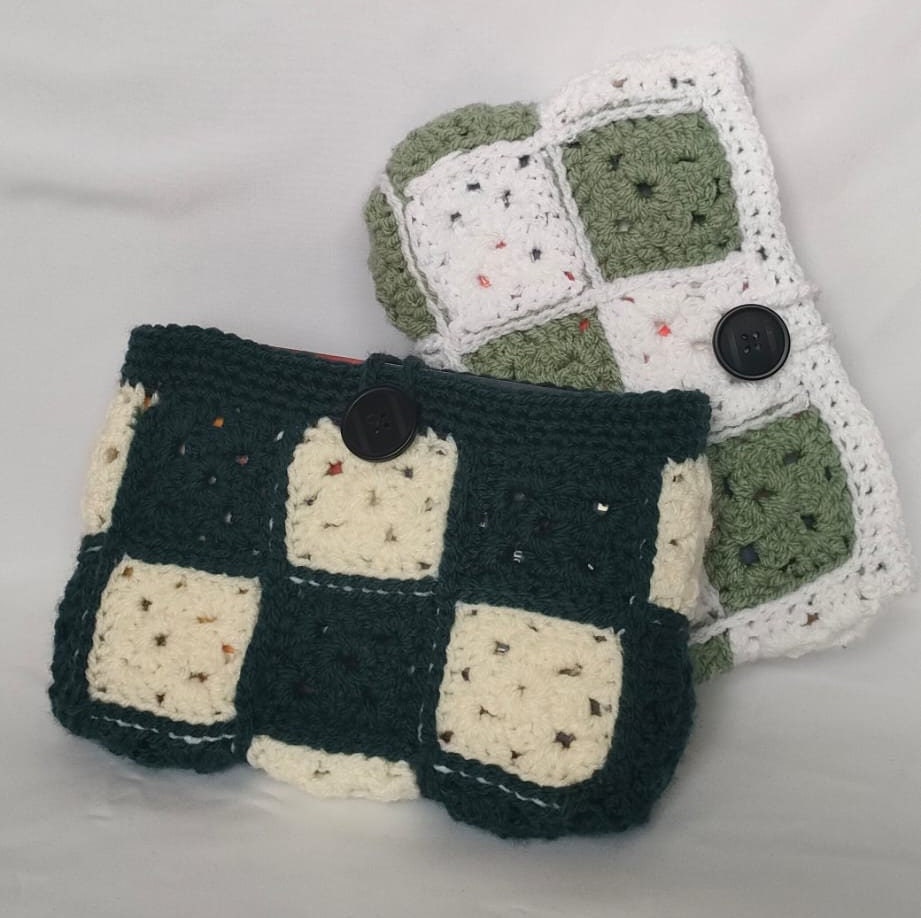 Crochet Pattern Granny Square Booksleeve Etsy