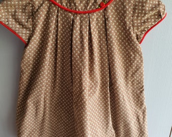 3 ans - Robe en velours imprimé