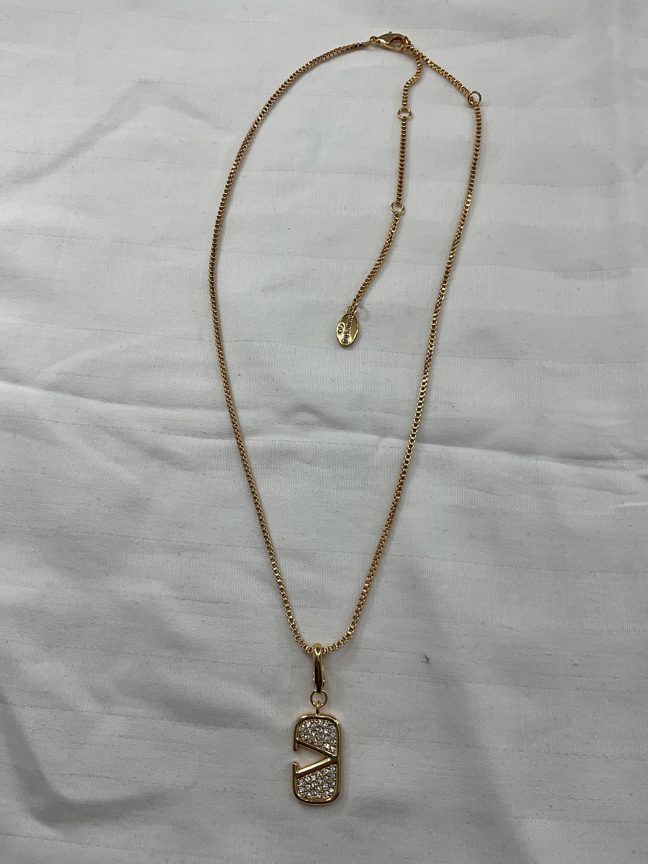 Louis Vuitton Vintage Repurposed Necklace Gold - $166 (44% Off