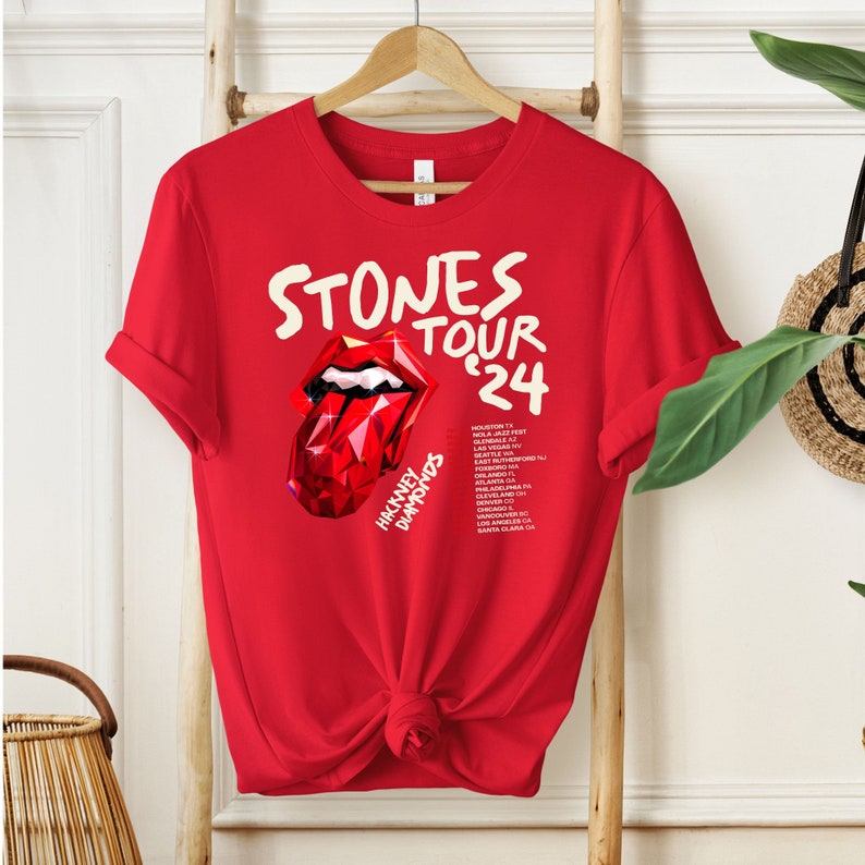 Buy The Rolling Stones Hackney Diamonds Tour 2025 Schedule List Tshirt