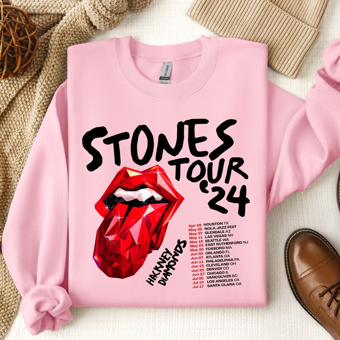 The Rolling Stones Hackney Diamonds Tour 2024 Schedule List Sweatshirt