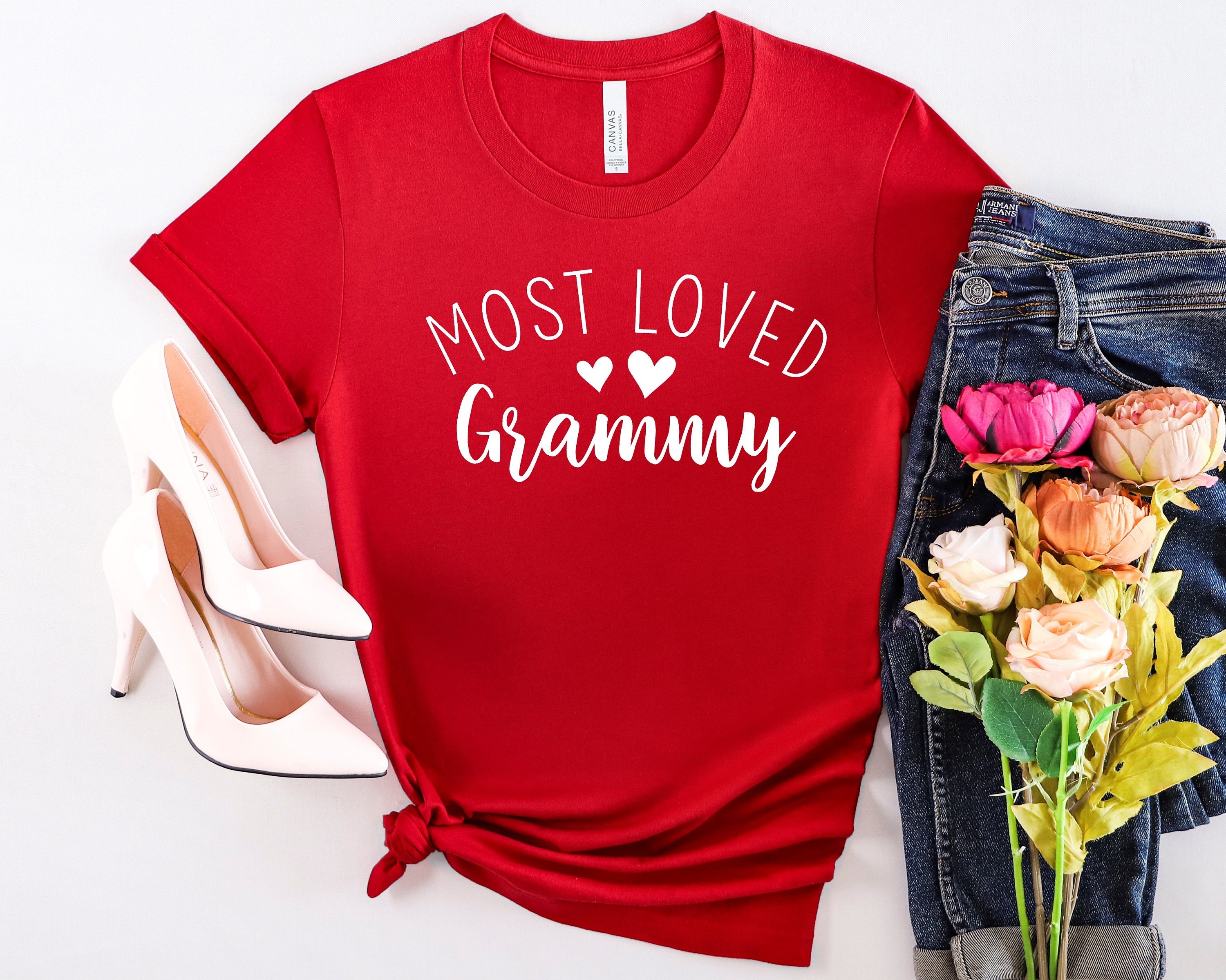 Most Loved Grammy Grammy Shirt Grandma Shirt Nana Shirt Etsy
