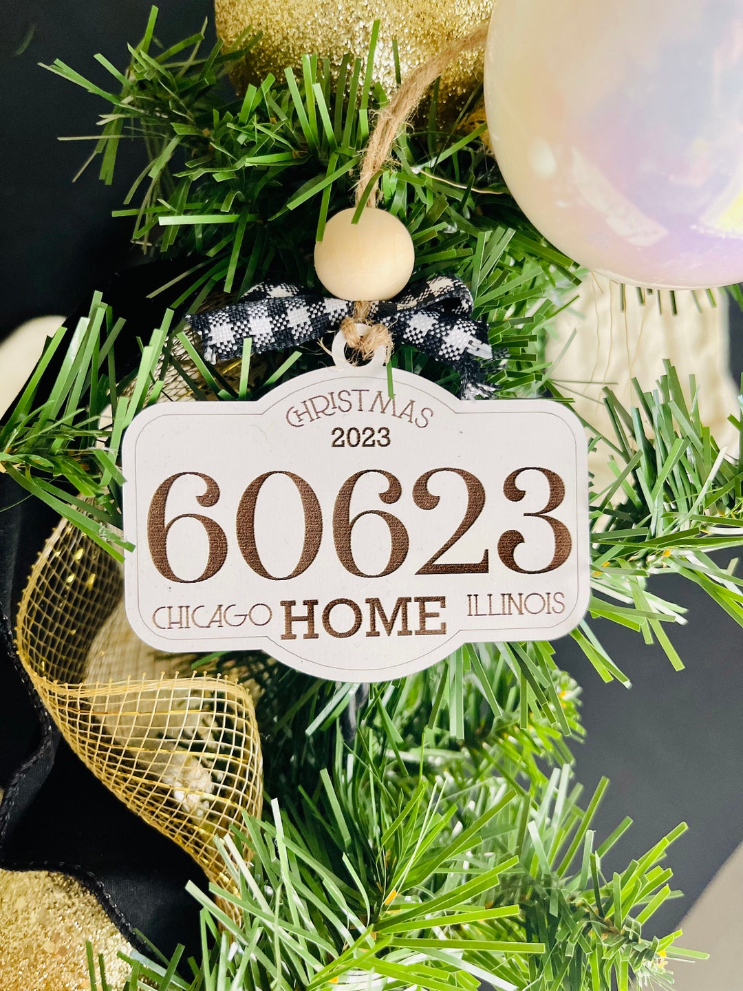 Zip Code Christmas Ornament Home for the Holidays Ornament Etsy