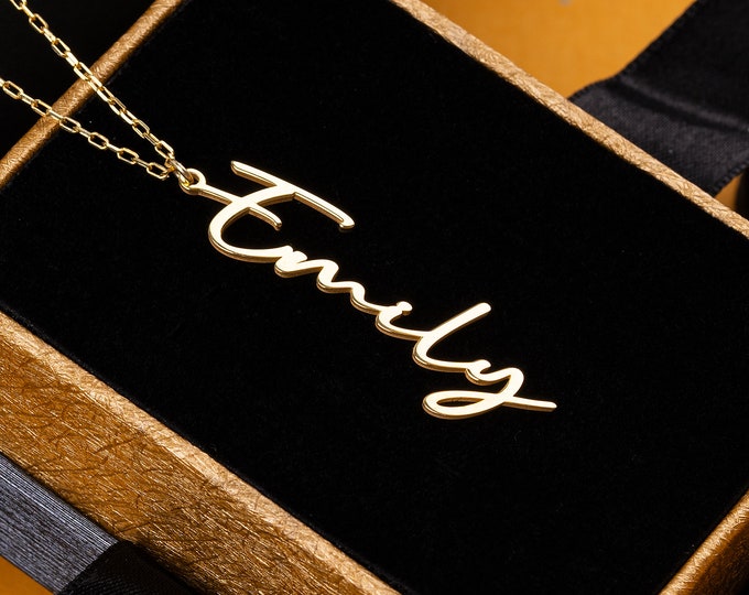 Sterling Silber Namen Halskette, personalisierte Namen Halsketten, Script Name Halsketten, Namen Halskette, personalisierte Schmuck, zierliche Halskette