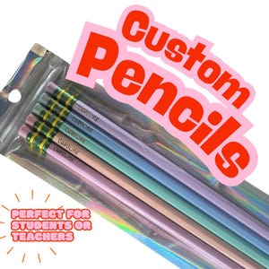 Custom Engraved Pencils | Personalized Pastel Pencil Set | Motivational Pencils for Students, Teachers & Gifts