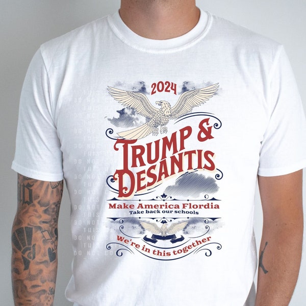 Trump and Desantis Election - President 2024 - Flordia - make America great Satire - PNG Design for Shirts and Mugs