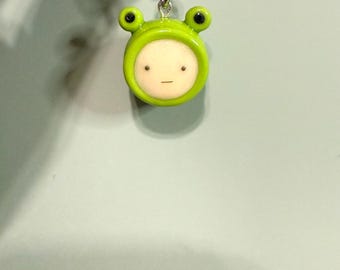 Froggy Smiski Polymer Clay Keychain