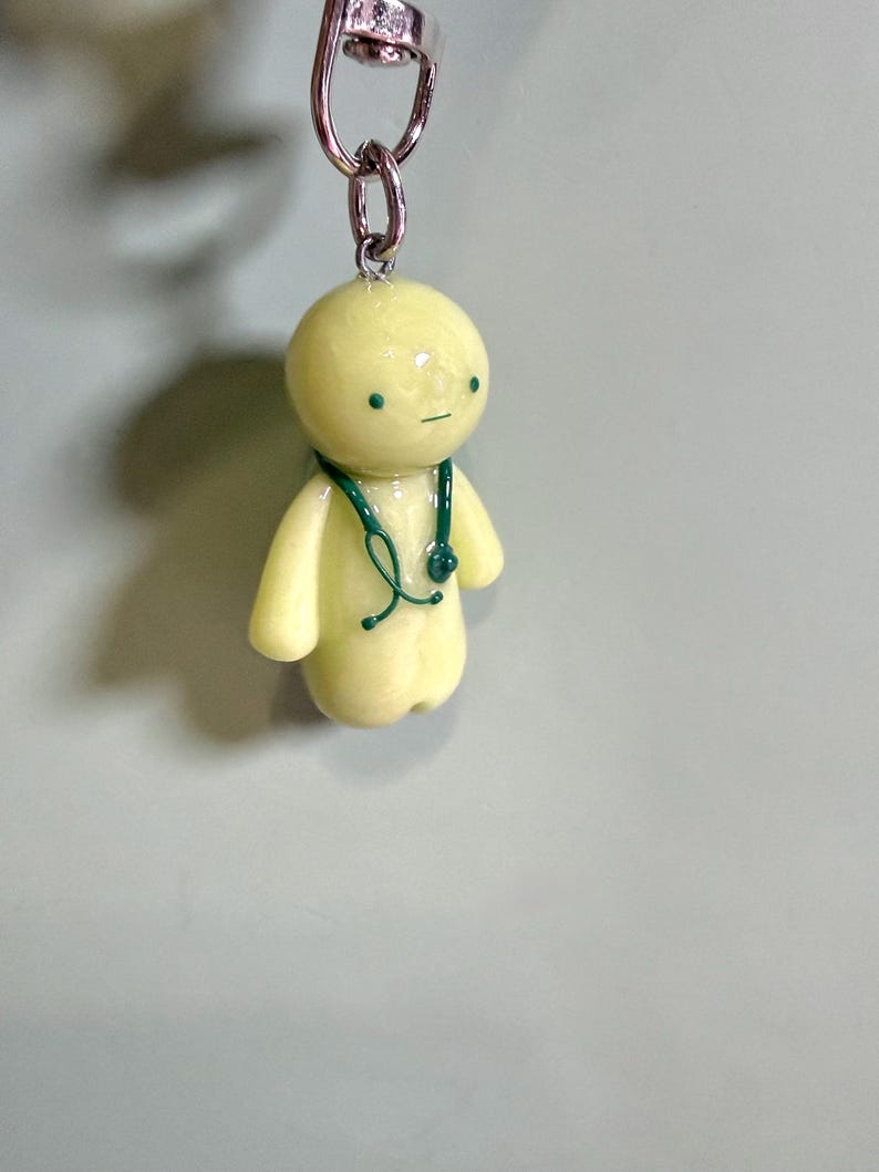 Nurse Smiski Clay Figure | Handmade Charm image 2