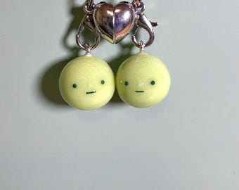 Smiski (Glow in the Dark) Phone Charm | Handmade Cute Charm | Matching Keychain