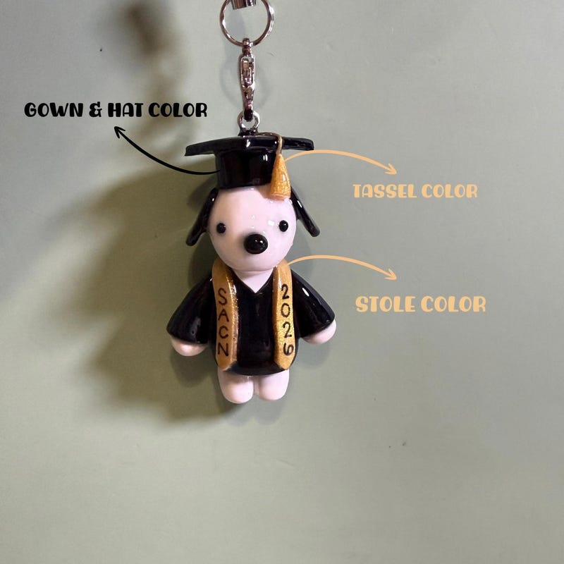 Graduation Clay Keychain - Etsy