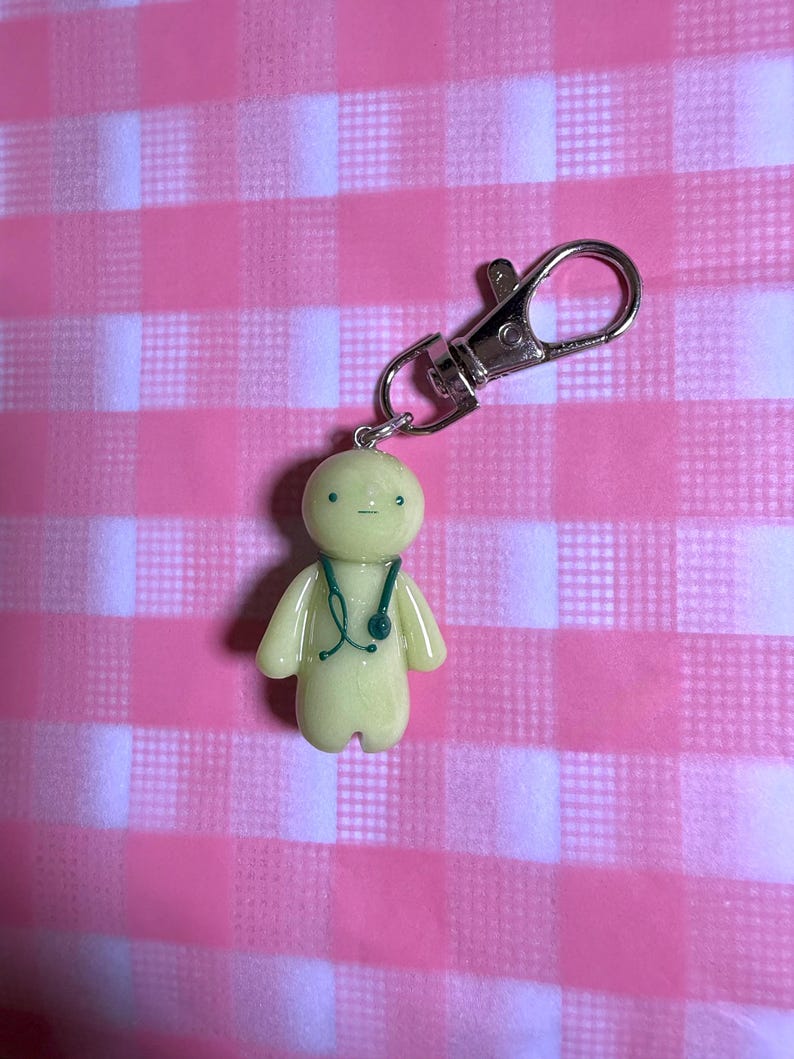 Nurse Smiski Clay Figure | Handmade Charm image 4
