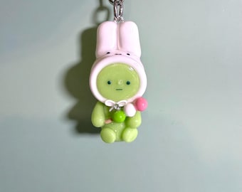 Smiski x Miffy Dango Keychain | Handmade Clay Item | Glow in the Dark Clay Charm