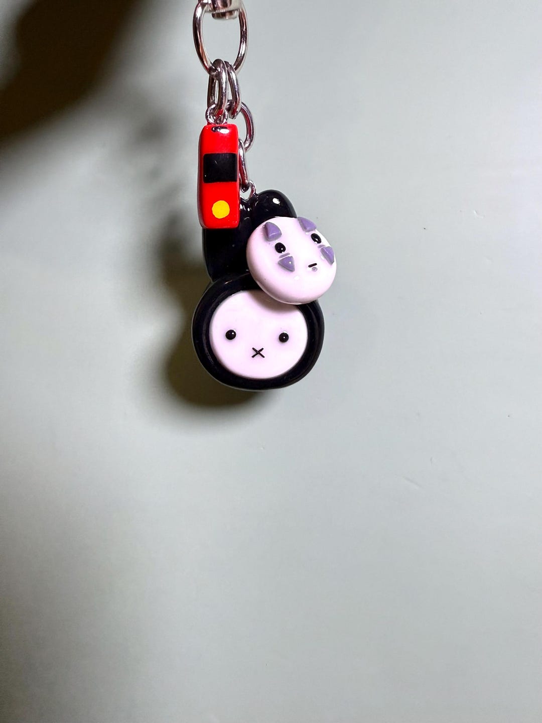 Miffy as No Face Keychain | Handmade Cute Charm | Studio Ghibli Charm ...
