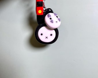 Miffy as No Face Keychain | Handmade Cute Charm | Studio Ghibli Charm | Studio Ghibli Decor