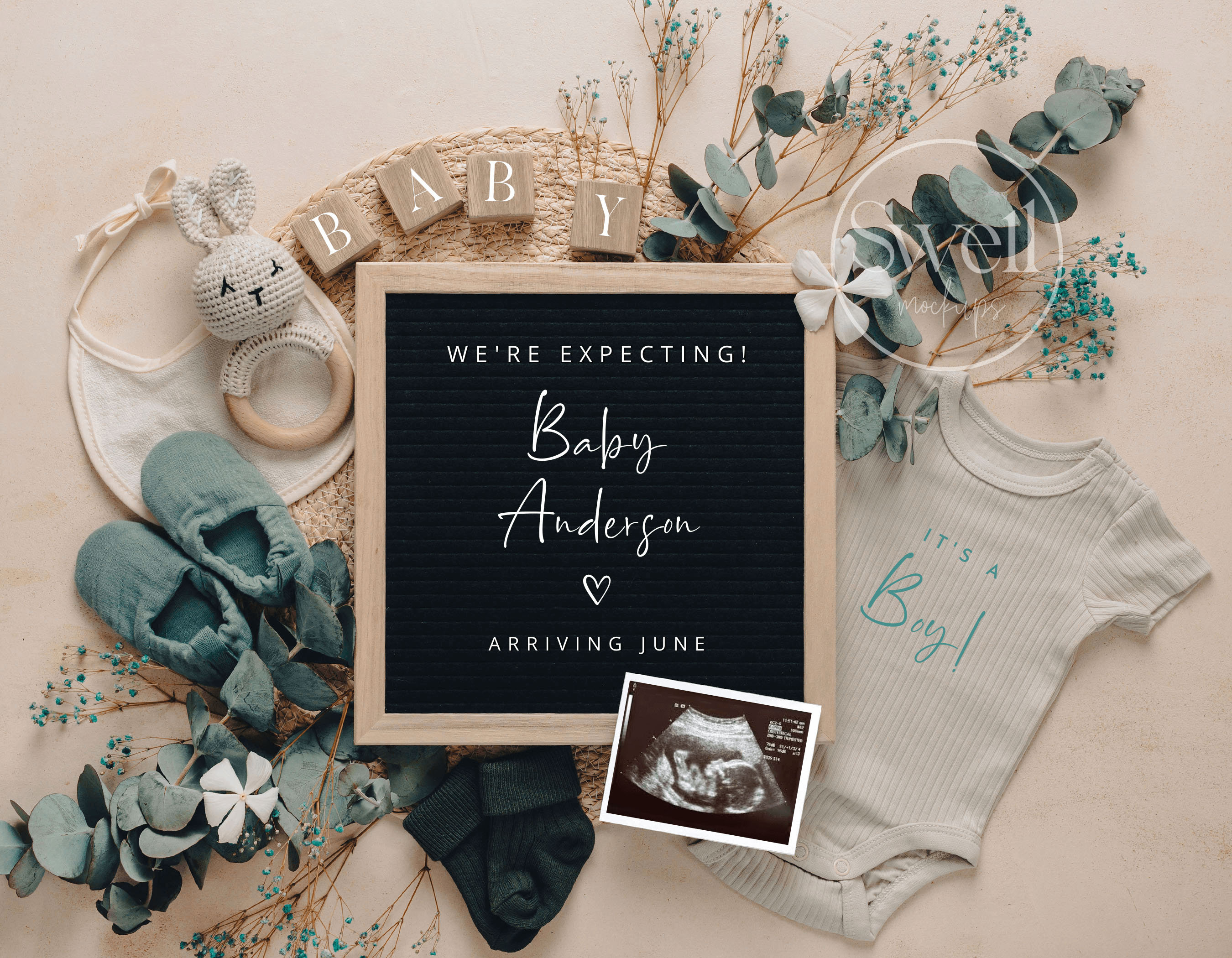 Boy Digital Pregnancy Announcement Gender Reveal It S A Boy
