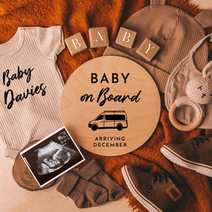 Vanlife Sprinter Pregnancy Announcement Digital Camping Baby Announcement Social Media Travel Van Life Pregnancy Announcement