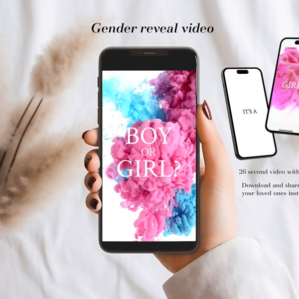 Gender Reveal Digital Movie Etsy