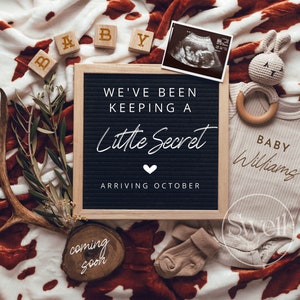 Western Baby Announcement Digital Cowboy Pregnancy Announcement Personalized Digital Download Southwestern Baby