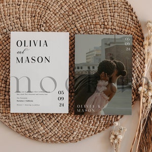 Boho Double Sided Invitation Mockup Neutral Mockup 5x7 Card Mock up Double Card Mockup Wedding Card Mockup - 01 image 2