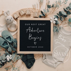 Boy Digital Pregnancy Announcement Gender Reveal Personalized Pregnancy Reveal Announcement Digital Social Media - Next Great Adventure