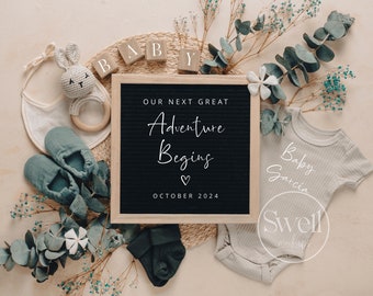 Boy Digital Pregnancy Announcement Gender Reveal Personalized Pregnancy Reveal Announcement Digital Social Media - Next Great Adventure