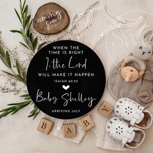 Religious Pregnancy Announcement Digital Pregnancy Christian Baby Announcement Isaiah 60:22 Scripture