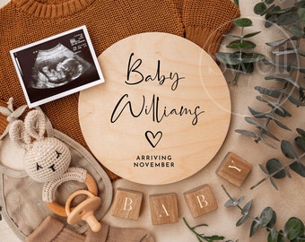 Pregnancy Announcement Digital Boho Gender Neutral Baby Announcement Pregnancy Reveal Announcement Social Media Instagram