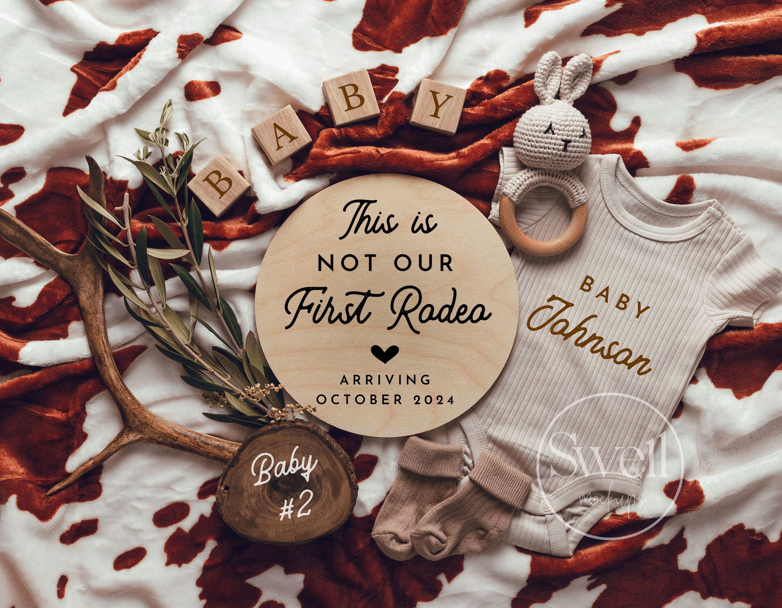 Western Pregnancy Announcement Digital This Isn't Our First Rodeo ...