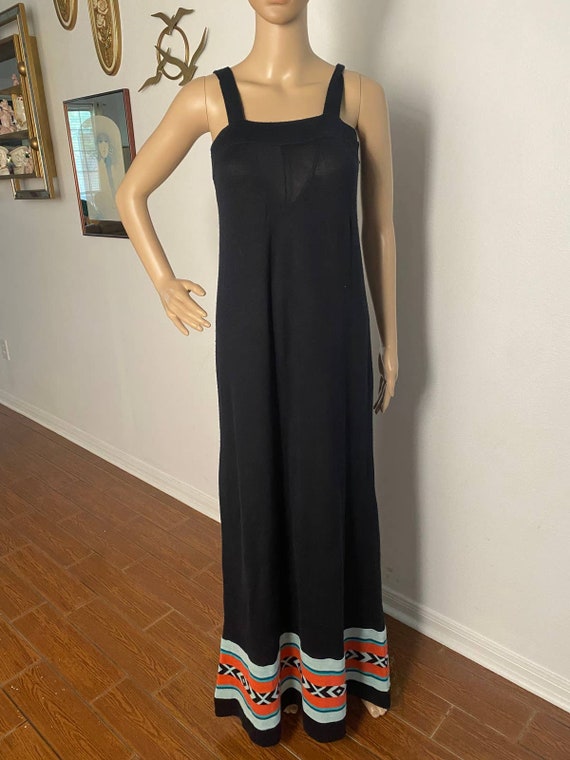 Vintage 1970s Maxi Dress by Barbara Lee with Cute… - image 2