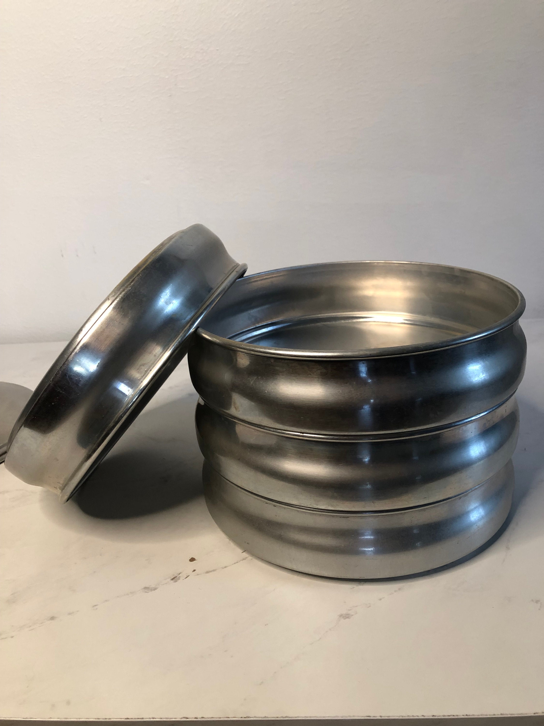 Vintage 60's Stackable Pie Canister in Chrome. Retro - Etsy