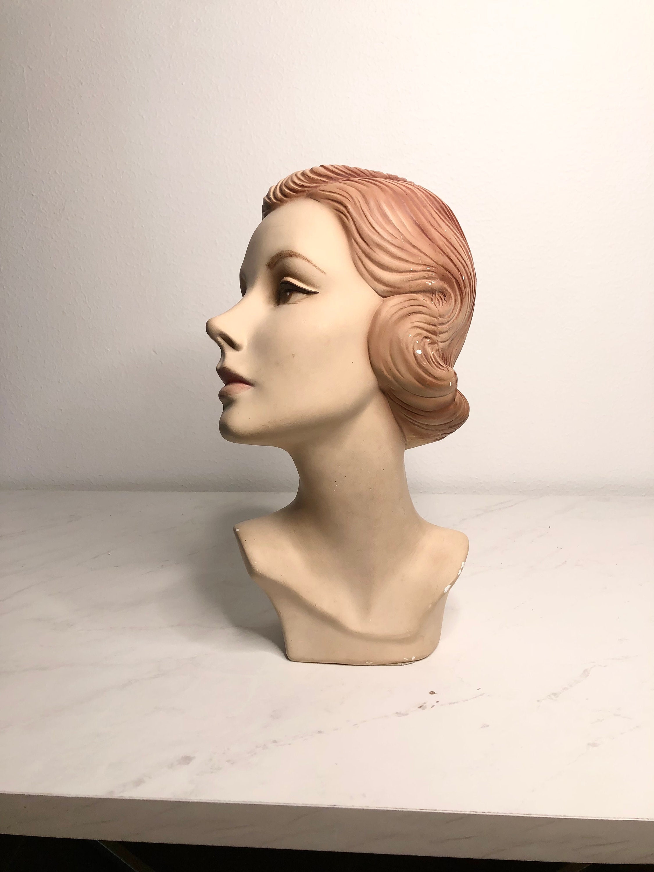 Vintage Mannequin Head, Mannequin Heads, Display Head, Display Jewelry,  Display Hat, Millinery Display, Reproduction Antique, Millinery, Art -   Israel