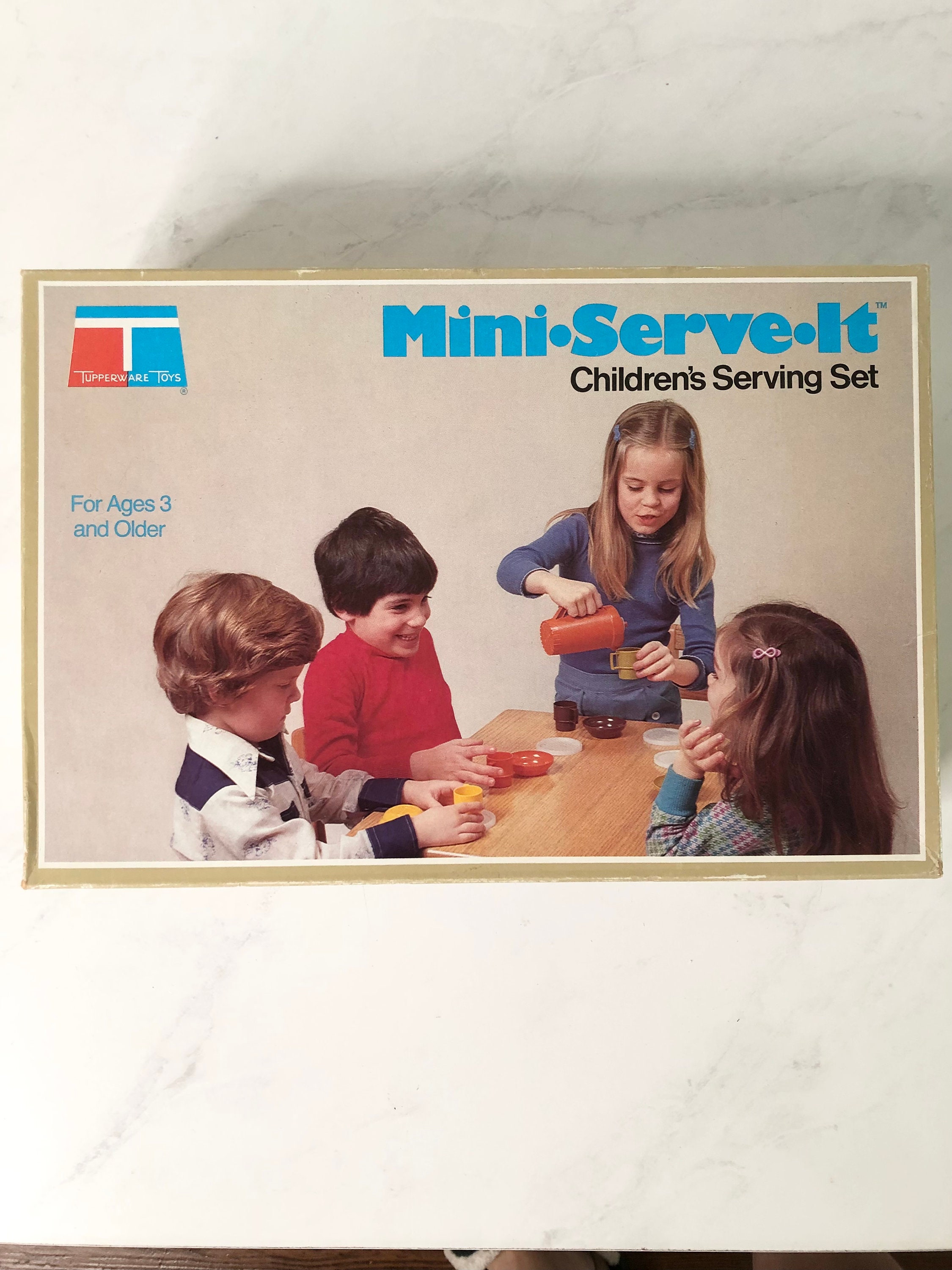 Darling 1979 Tupperware Toy Mini Mix-It Set in Original Box Bottom