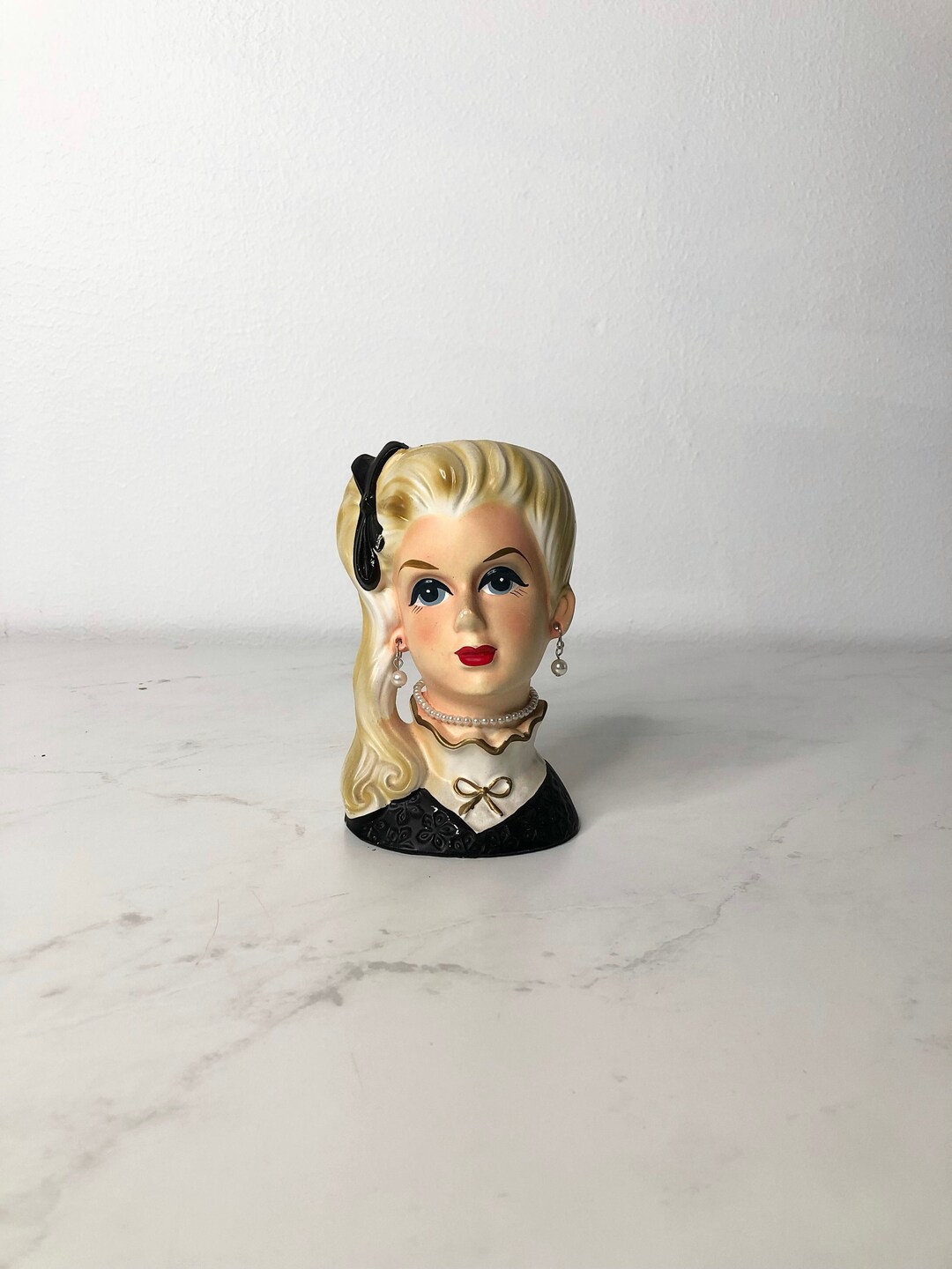 Vintage Lady Head Vase Rubens 4129. MCM Home Decor / Glam Girl. Mid