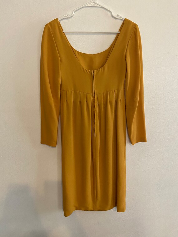 Vintage 1960's Mustard Yellow Handmade Shift Dress wi… Gem