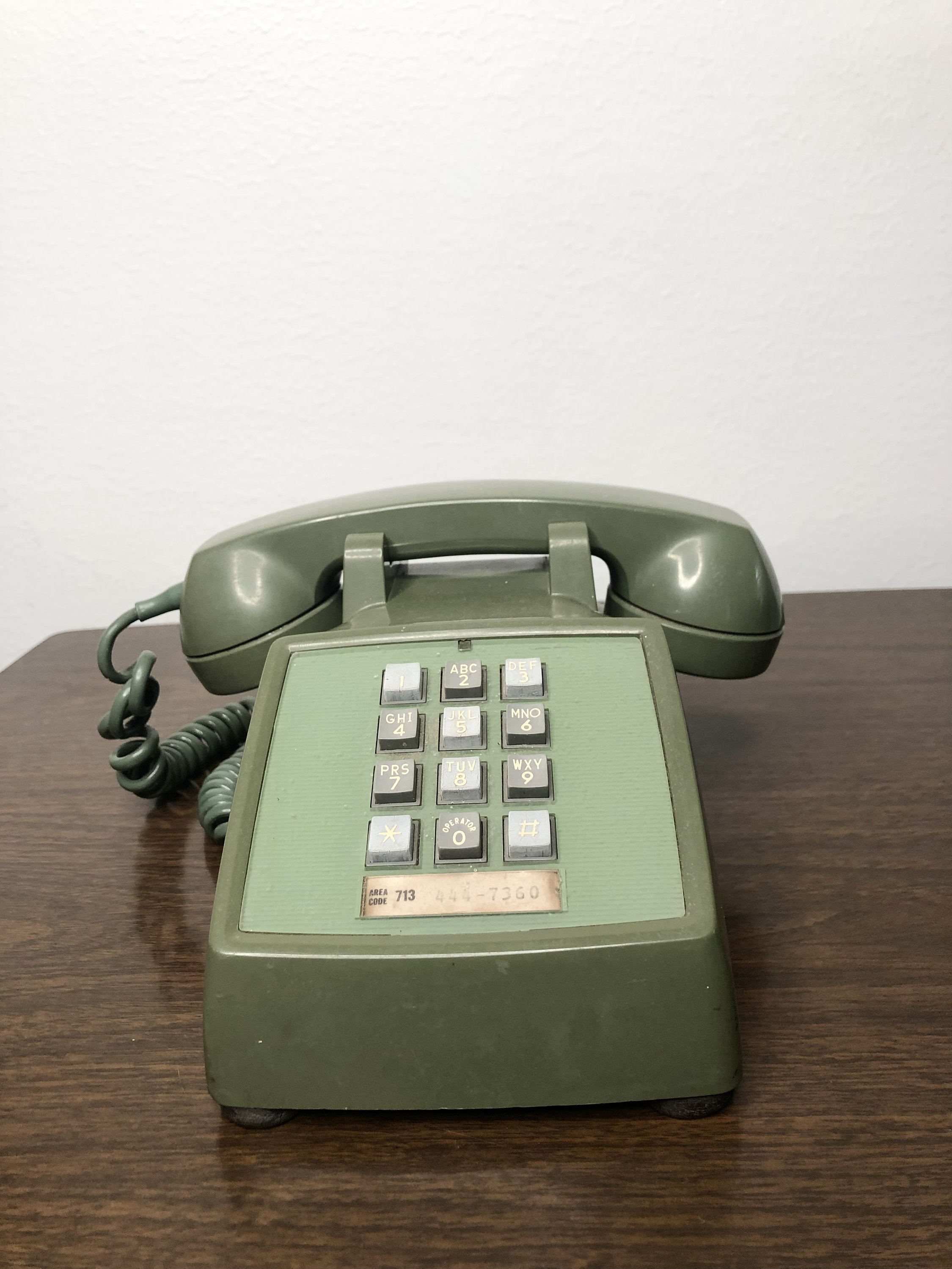 Rare Vintage 1965 Avocado Green Western Electric Bell Touch Tone
