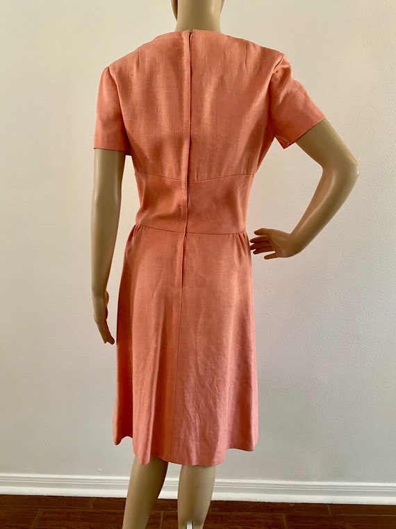 Vintage 1960's Pink Dress, Size Small / Medium. S… - image 7