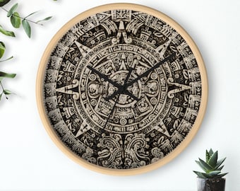 Aztec Mayan Calendar Wall clock