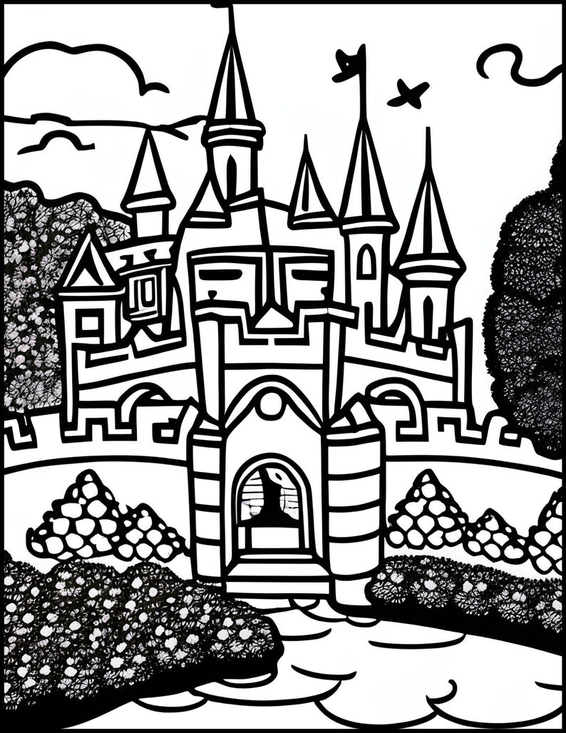 Whimsical Adventures: Printable Fantasy Land Coloring Pages ...