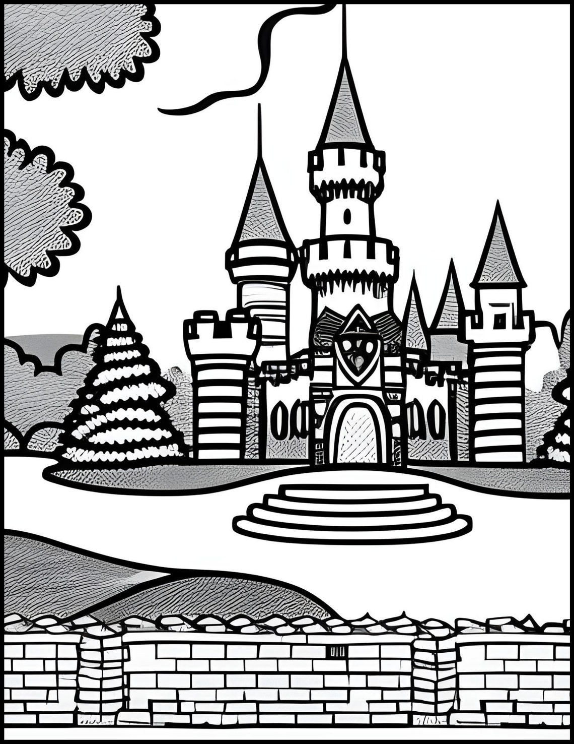 Whimsical Adventures: Printable Fantasy Land Coloring Pages Enchanting ...