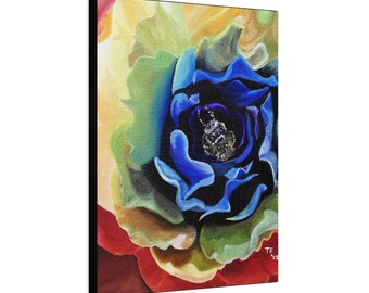 Bee Rose Print Matte Canvas, Stretched, 0.75&quot;