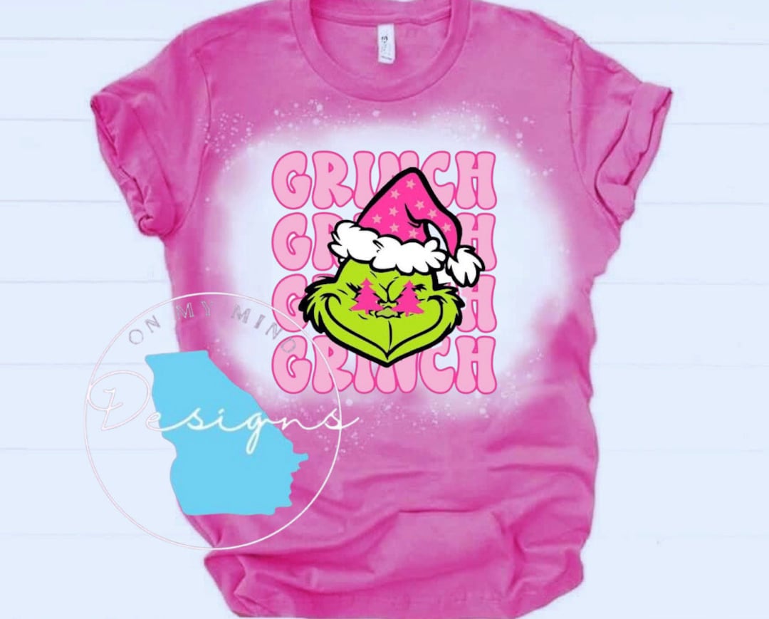 Pink Grinch Themed T-shirt - Etsy