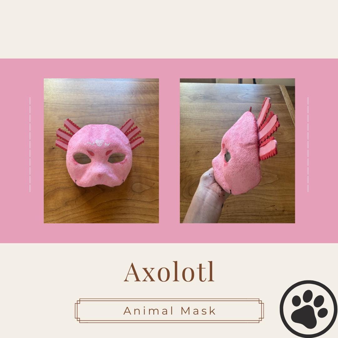 Premade Axolotl Animal Mask - Etsy