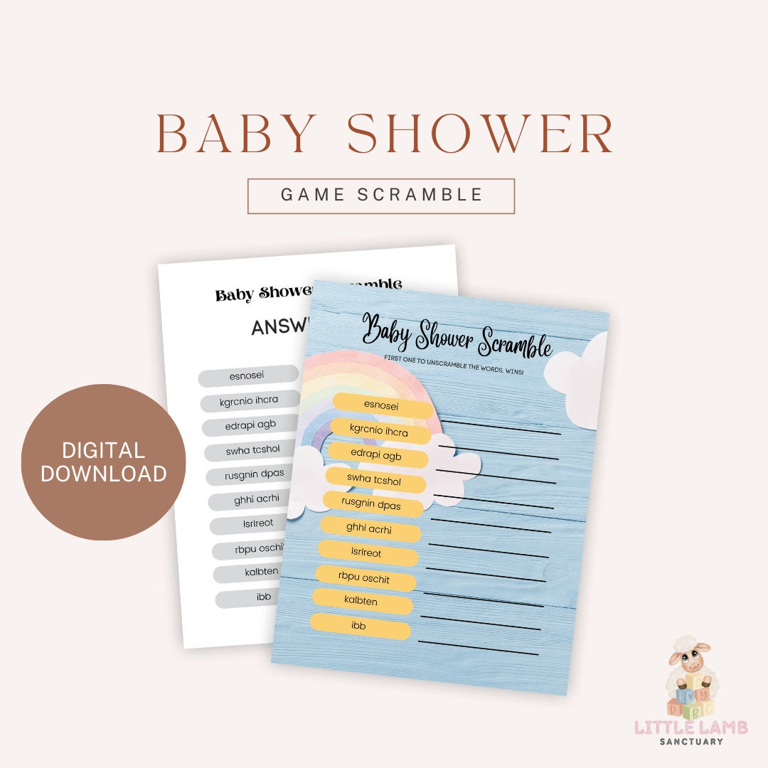 Printable Baby Scramble Game Instant Digital Download for - Etsy