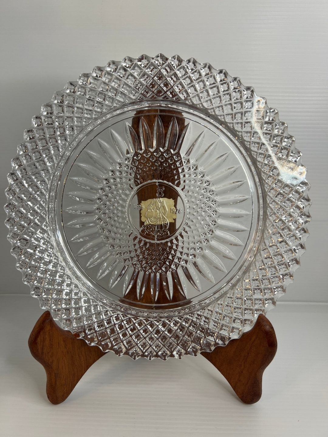 Fostoria Lead Crystal Plate Etsy