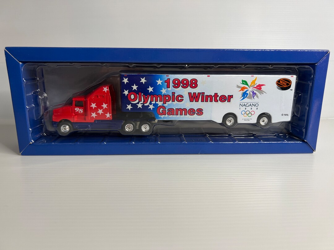 1998 Nagano Winter Olympics 180 Scale Diecast Transporter NHL White