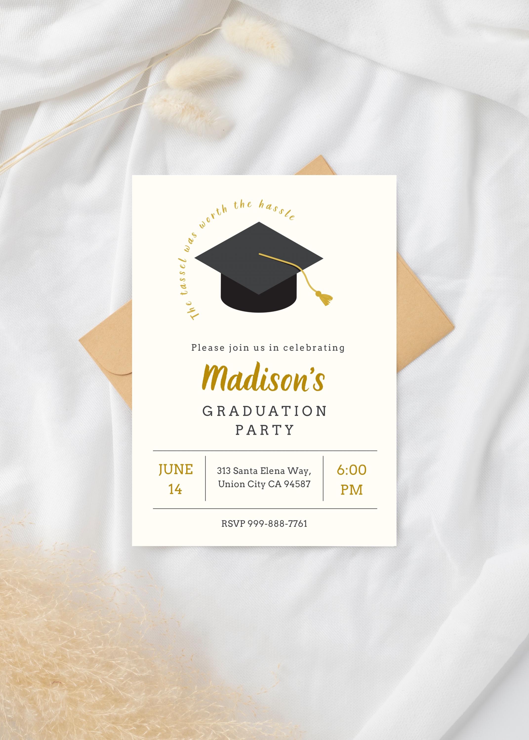 Graduation Ceremony Invitation | Graduation Party Invite | Grad ...
