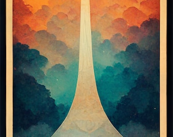 Road To Heaven | Abstract Wall Art | Midjourney Art