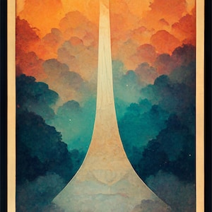 Road To Heaven | Abstract Wall Art | Midjourney Art